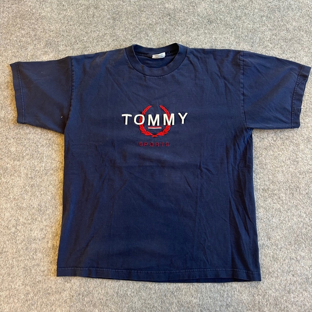 Vintage Tommy Hilfiger Sports Intex Embroidered T Shirt Adult XL